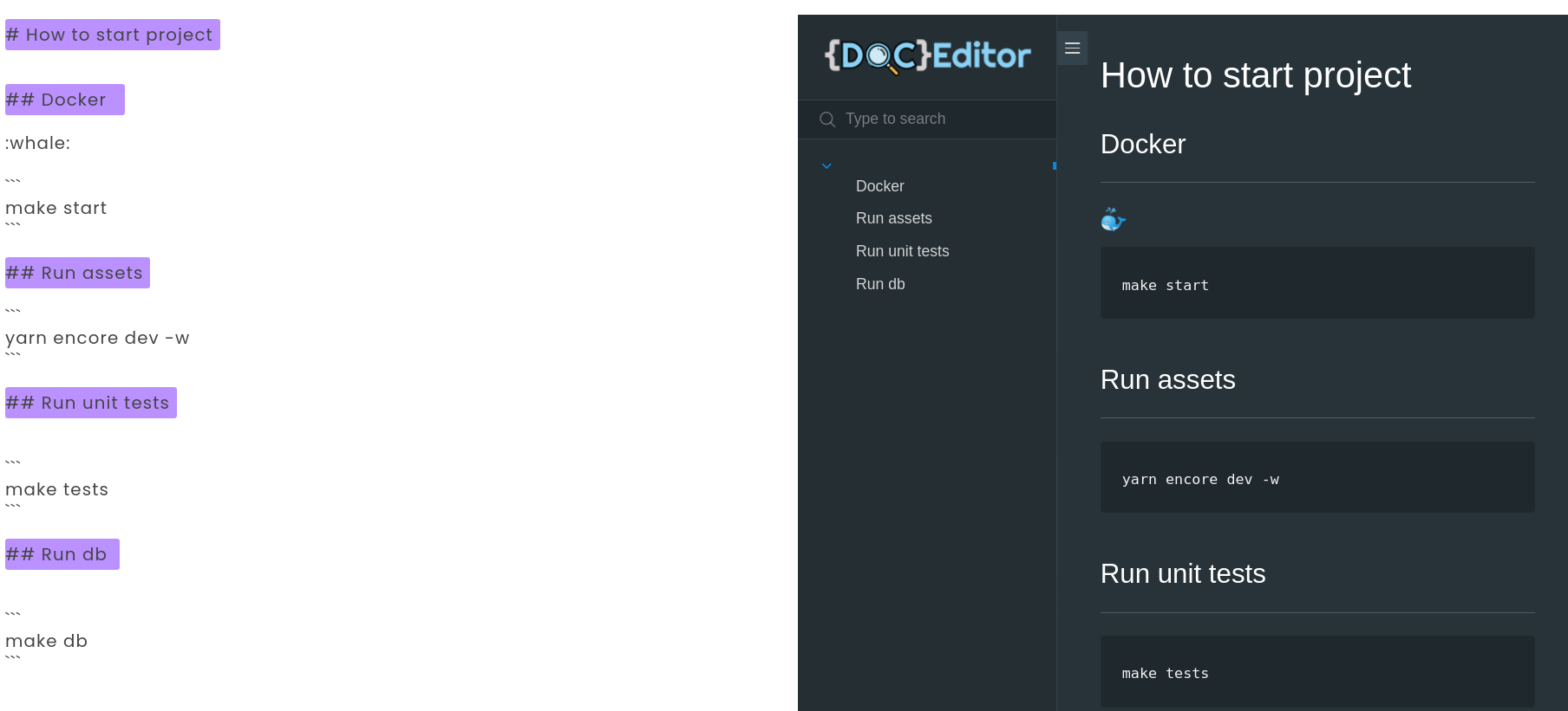 Demo editor